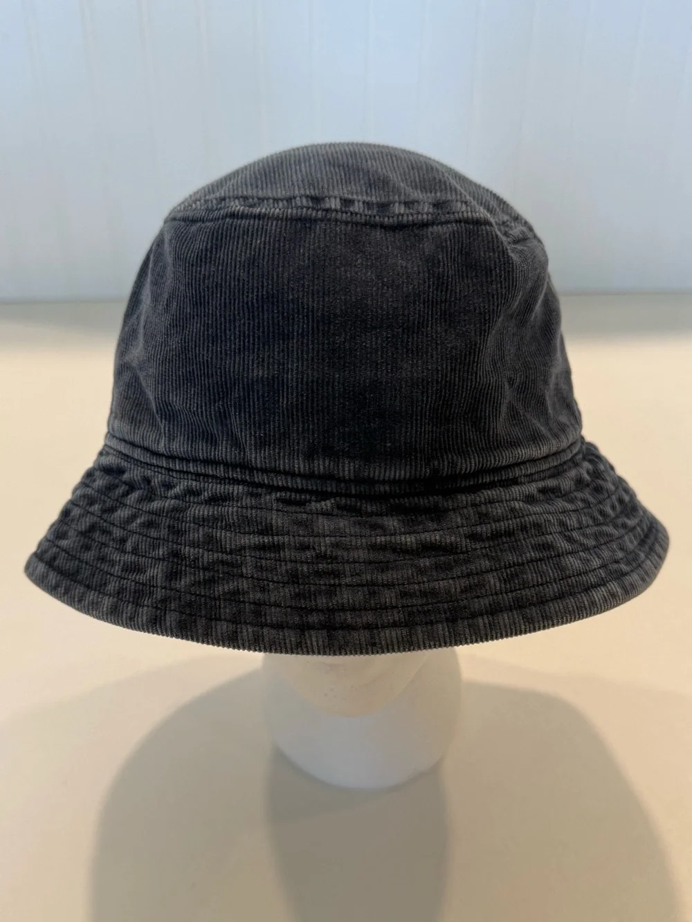 Vintage Tommy Hilfiger Boys Corduroy Bucket Hat Black Charcoal 90s Y2K